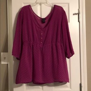 Sheer empire waist blouse